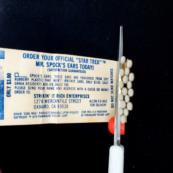 Vintage 70s Star Trek The Motion Picture Movie Promo Matchbook Spock Ears Offer - Picture 5 of 9